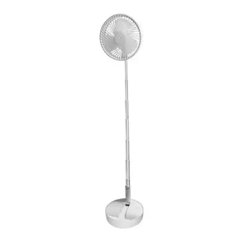

modern and simple Telescopic folding silent portable floor table fan Mini dorm usb charging fan round Rotary switch