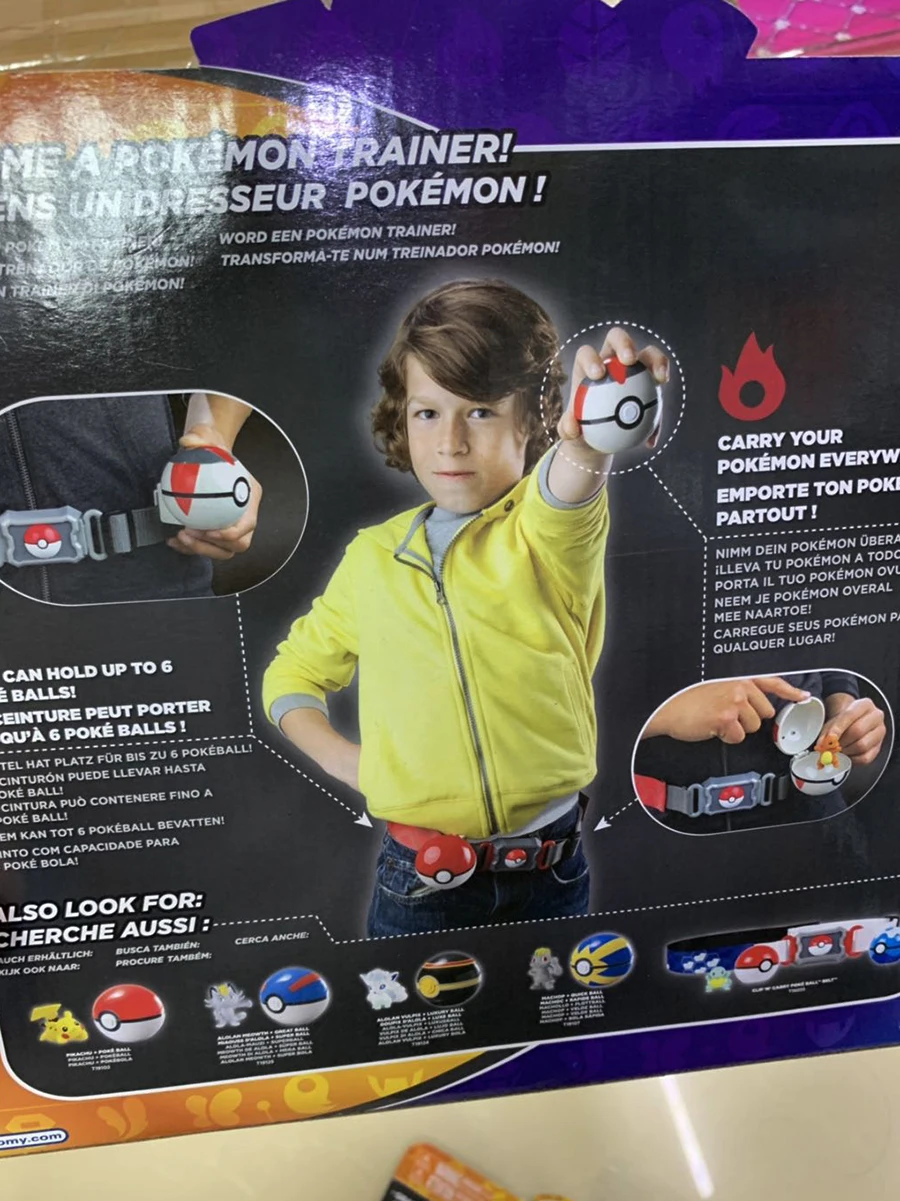 Оригинальные игрушки Pokemon Pokeball с ремнем, фигурка, модель игрушки, выдвижной пояс, подарки для детей, детские игрушки в коробке