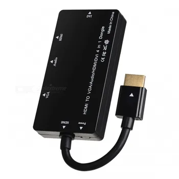 

HDMI to VGA/Audio/HDMI/DVI 4in1 Dongle Adapter Multiport Splitter Converter For PS3 HDTV PC Monitor Projector