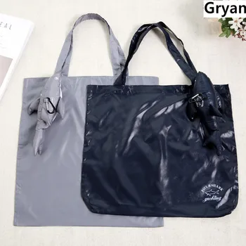 

Classic Coated waterproof glossy Glossy cloth Foldable Eco Reusable Shopping Bags Reusable Tote Pouch Recycle Storage animal