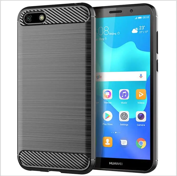 cute huawei phone cases For Huawei Honor 7A Prime Case Luxury Brushed Carbon Fiber Case For Huawei Honor 7A Prime Magnetic Ring Holder Cover Case cute phone cases huawei