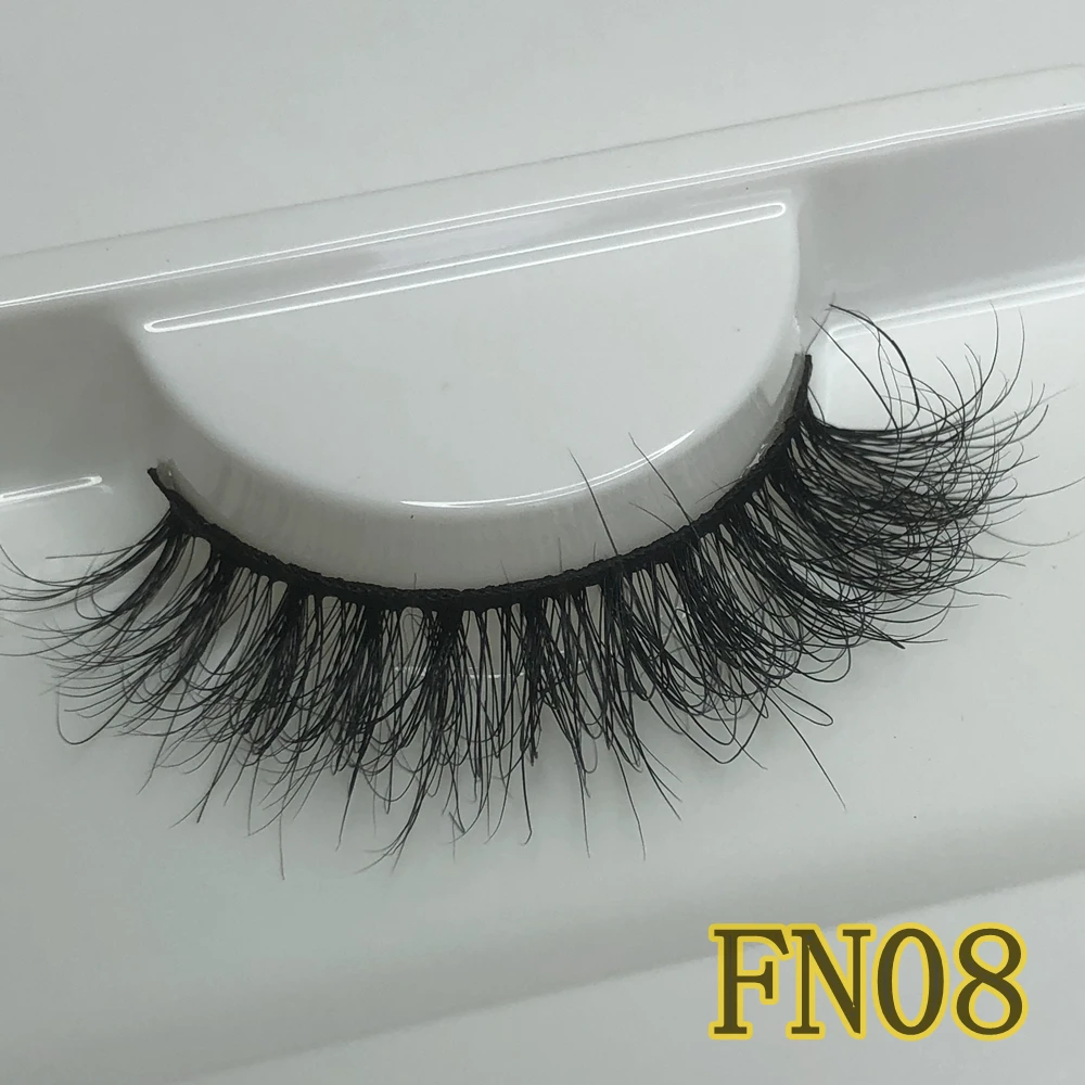 Mikiwi FN Natural Mink Lashes 10-12MM Super Fluffy Short Eyelashes Faux Cils GB Popular Messy Lashes Less Hair Faux Lashes