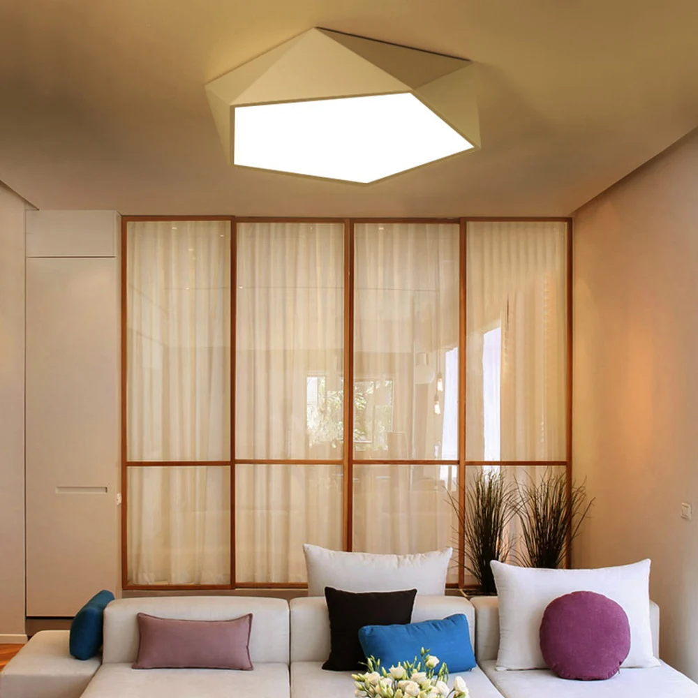 

3D Geometric LED Ceiling Lamp for Living Room Ceiling Lighting Fixture Kitchen Lamp Modern LED for Home 30W