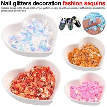 Ozdoby do paznokci 10 g/worek syrenka różowa muszla kształt holograficzny błyszczyki do paznokci lakier do paznokci Manicure narzędzia(China)