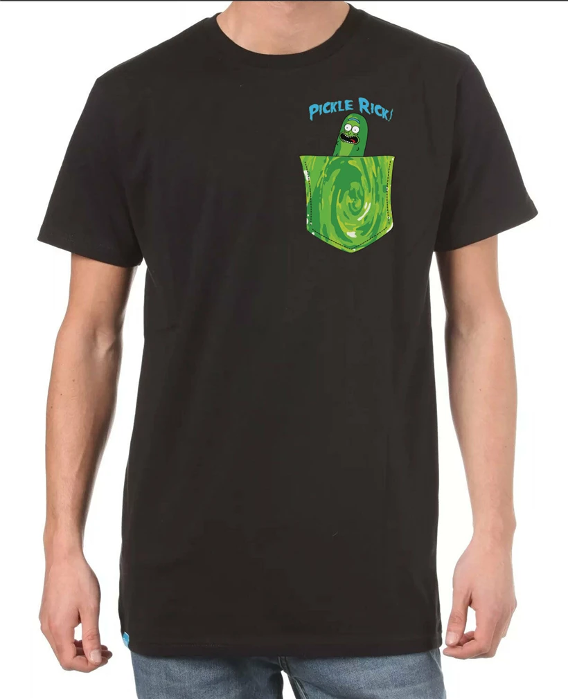 Мужская футболка Pickle Rick Portal Pocket Morty Season 3 с бесплатной доставкой | одежда