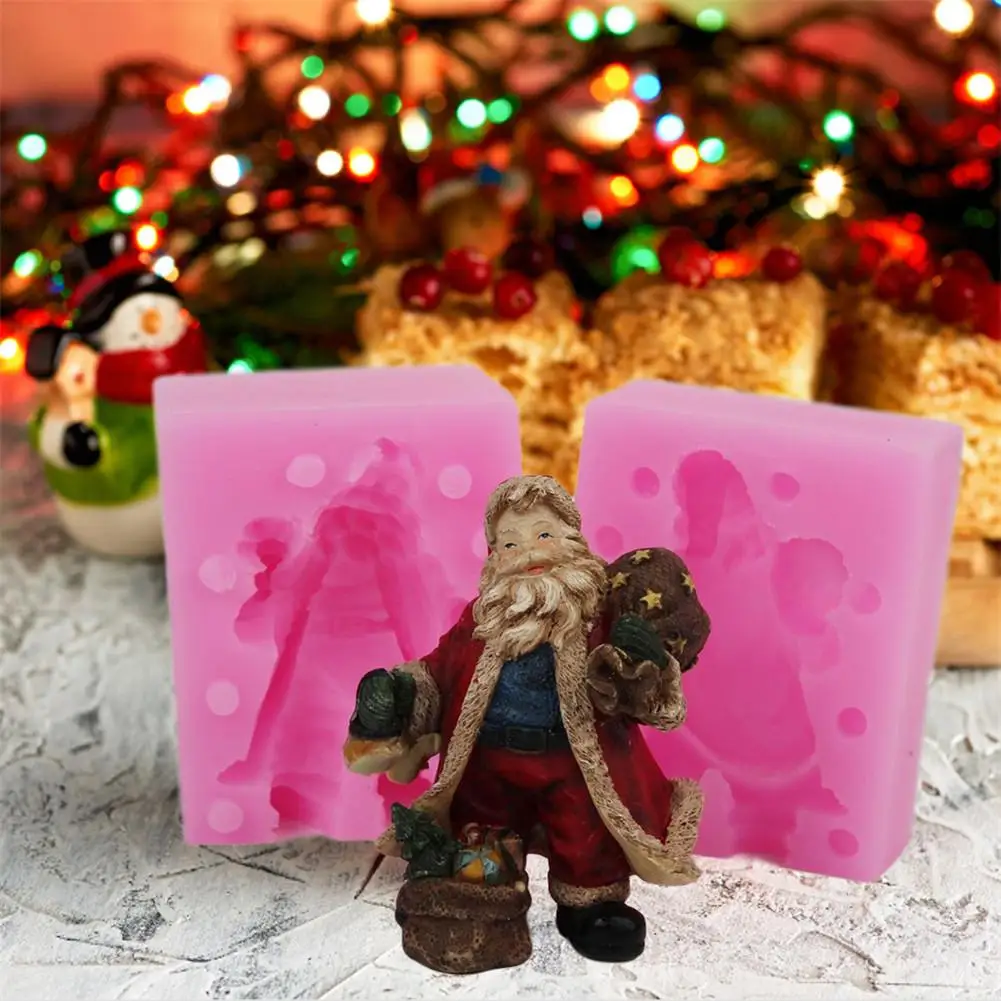 Силиконовая форма 3D Санта Клаус Смола ремесло инструмент для выпечки пищевой