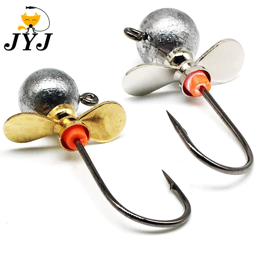 2PCS 3.5g 5g 7g 8g 9g 10g 12g 14g Round head jig head hook Propeller