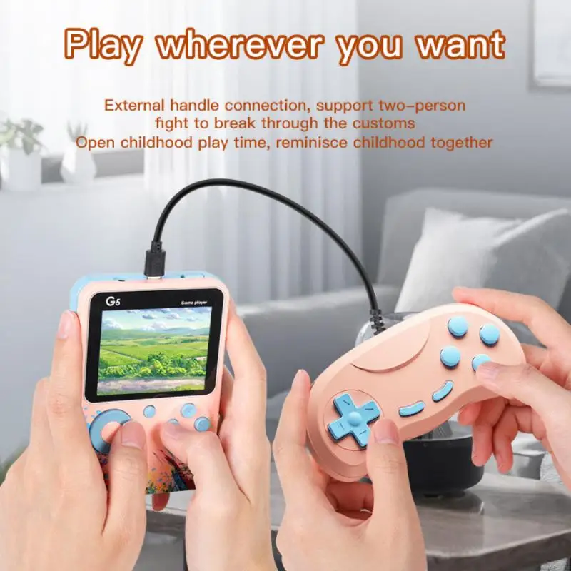 500 In 1 Games Mini Portable 3.0 Inch Retro Video Game Console Classic Pocket Game Console for Kids Gift IPS Online Combat Game
