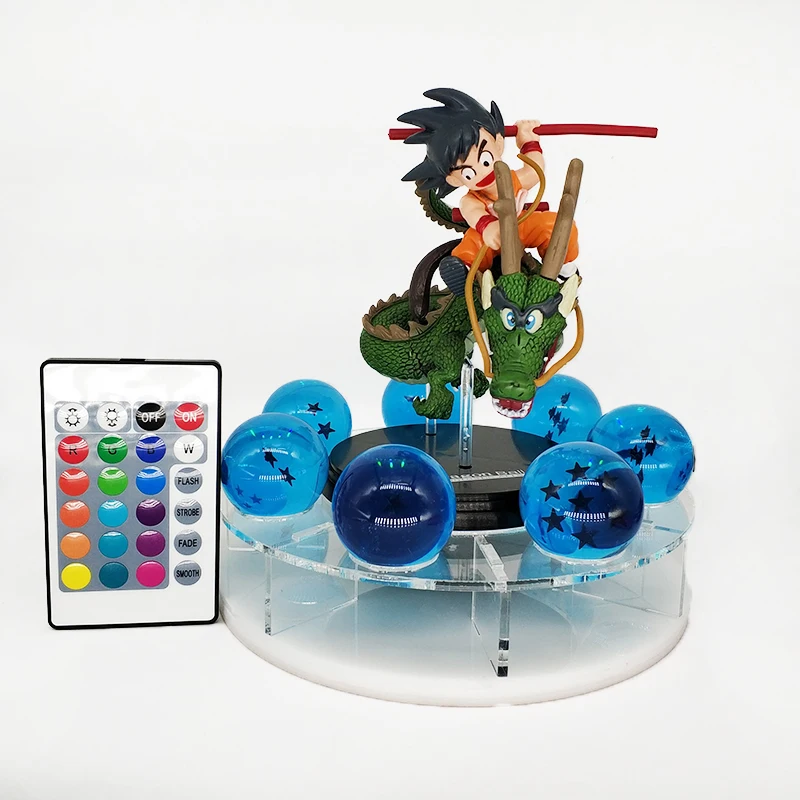 15 см Dragon Ball Shenron figulas прикроватная лампа Dragon Ball Z рисунок ночной Светильник Shenlong+ 7 шт 3,5 см шарики+ акриловая полка DBZ - Цвет: rgb lamp blue ball5