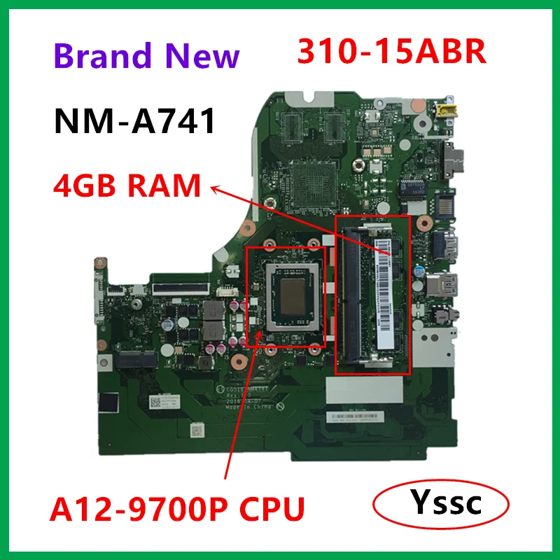 5B20L71644 Новый NM-A741 материнская плата для ноутбука lenovo Ideapad 310-15ABR портативного