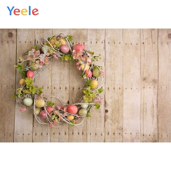 

Yeele Wood Photocall Vintage Texture Wreath Fruits Photography Backdrops Personalized Photographic Backgrounds For Photo Studio