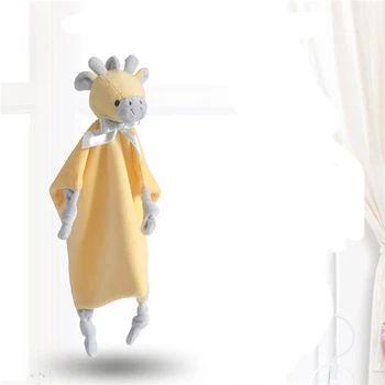 

Cute Cartoon Animal Hand Grip Emotional Comfort Towel Babies Soft Plush Soothing Toys Security Blanket Baby Toys Soothing Towel
