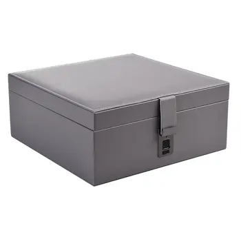 

Smart fingerprint lock jewelry box L27 Anti-theft fingerprint Spray treatment 2 layer Makeup storage Desktop