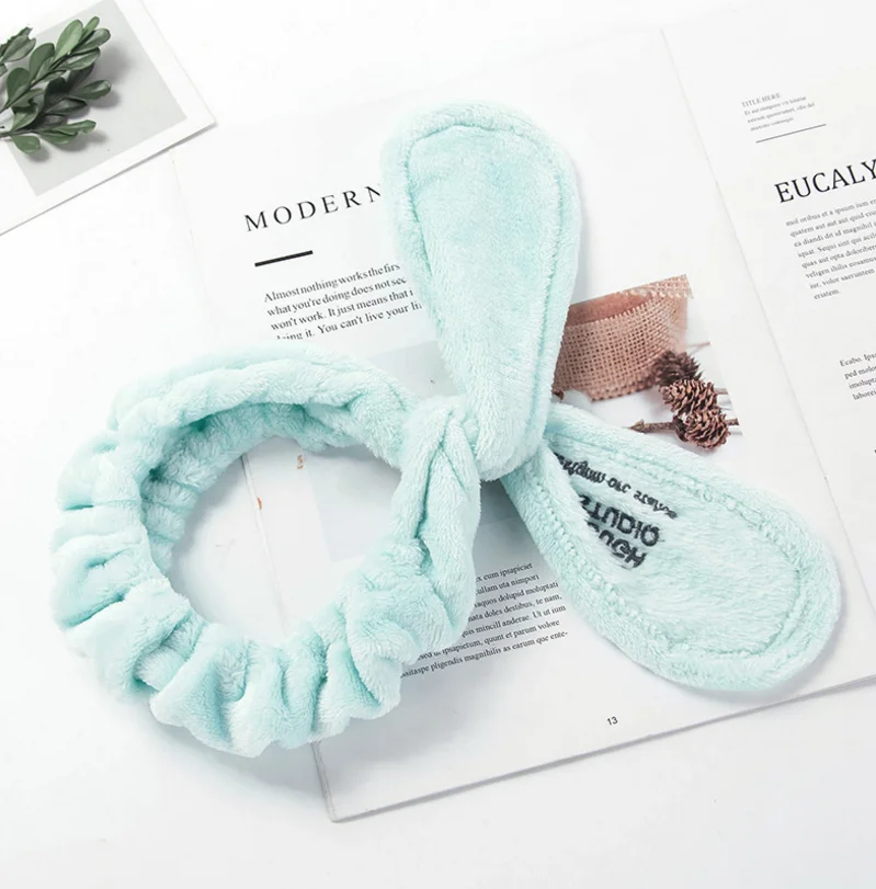 Wholesale 6pc/lot Cute rabbit ears mask wash hair band cartoon bunny hair band wash wash hair band