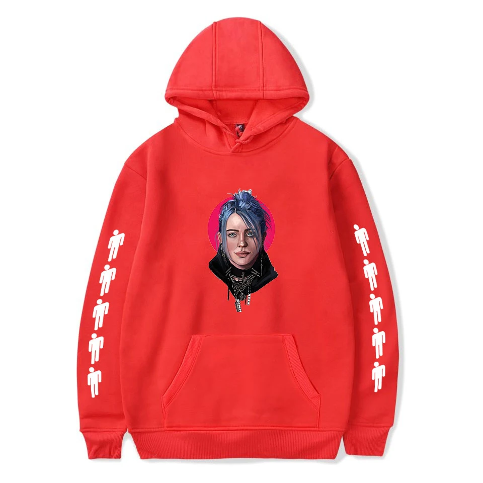 Новая мода Billie Eilish Толстовка Женская Толстовка удобная куртка Осень Зима Мальчики и девочки этот розовый поп пуловер