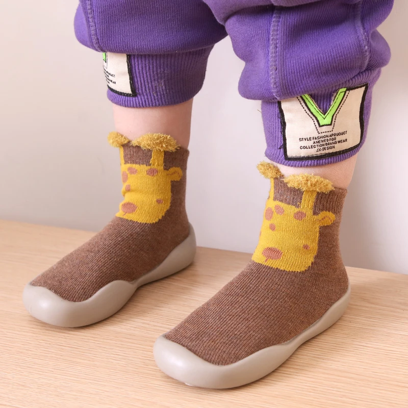Chidren Slipper Fashion Toddler Anti-slip Comfortable Kids Rubber Sock Baby Casual Shoes Knitted Soft Infant First Walker baby shoes soft sole shoes