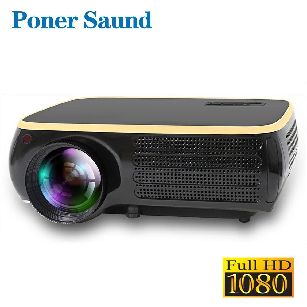 Нативный кинопроектор Poner Saund M8S Full HD 1080P 5000 люмен проектор Android Wi Fi HDMI с