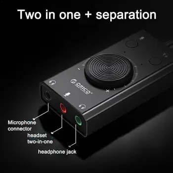 

USB Sound Card External Notebook Desktop Computer Free Drive Headphone Interface Converter External W9P1