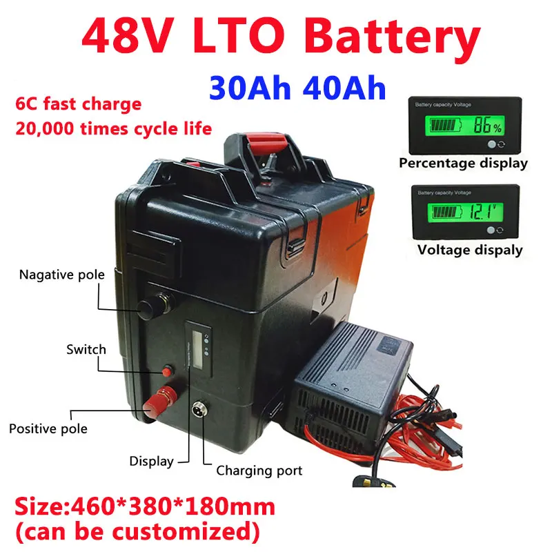 Литиевая батарея Golf cart LTO 48 В 30 А/ч 40 Titanate 2 4 ячейка для трицикла Солнечной системы