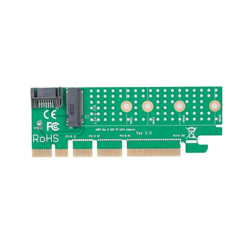 NGFF M.2 B Ключ SATA Bus SSD в SATA3 адаптер конвертер карта PCI Express слот с радиатором кабель