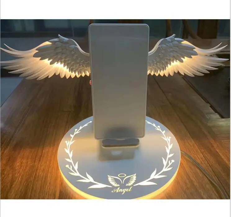 Беспроводная зарядная док станция Angel Wings Qi 10 Вт 3 0 быстрое зарядное устройство type