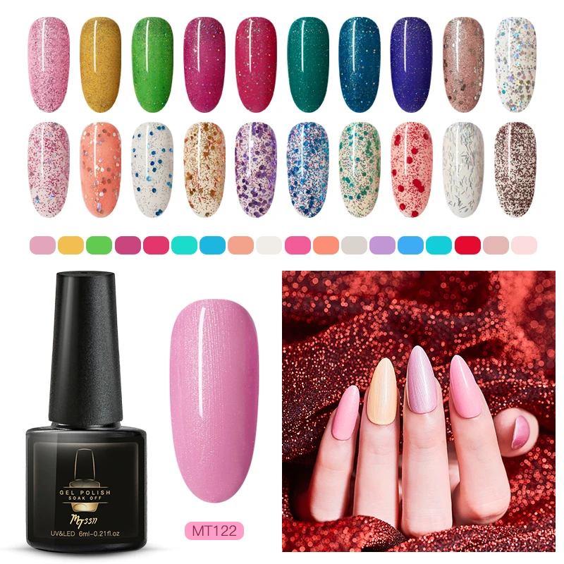 

Mtssii 6ml Gel Nail Polish Hybrid Varnishes Semi Permanent Nail Polish Vernis UV Color All For Manicured Gel Lak Top Base Primer