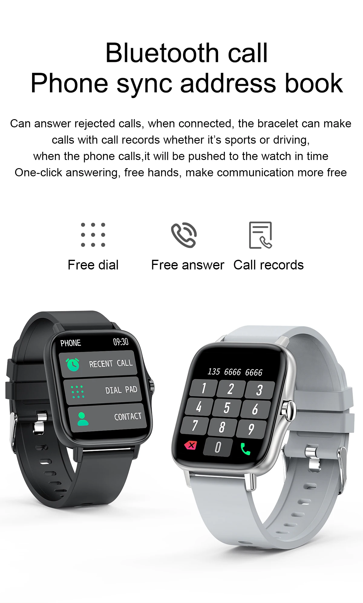 T42 Men Women Smart Watch Bluetooth Call Heart Rate Monitor Waterproof Fitness Tracker Sports Smartwatch For Xiaomi Huawei Phone