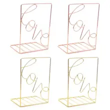 2 шт./пара металлический 2c: двухцветной любовь материал Панч металлической перфорации формы частей(по обеим сторонам) Настольная стойка-держатель для хранения книг Подставка-Органайзер