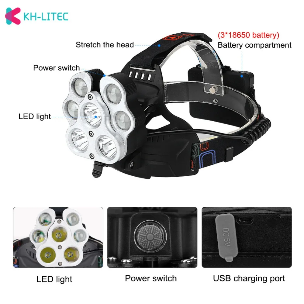 4XPE+3T6-LED-Super-bright-Headlight-4-Mode-USB-Charging-Headlamp-Camping-Flashlight-Hunting-Flashlight-Head-Torch-by-18650-Battery（4）