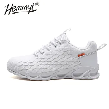 

Hemmyi Mens Running Shoes High-quality Flying Woven Breathable Men Sneakers Comfortable Lace-up Mens Shoes Support Dropshipping