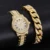 Diamond Women Watches Gold Watch Ladies Wrist Watches Luxury Brand Rhinestone Women's Bracelet Watches Female Relogio Feminino 7