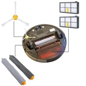 

Filter Brush For IRobot Roomba 800&900 Series 880 890 980 Accessories 8PCS SET