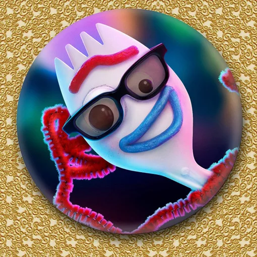 9 шт./компл. мультфильма «История игрушек», 4 Forky древесные Банни 3D Печатных Кнопка значок на булавке брошь Детские Рождество День рождения гость подарки