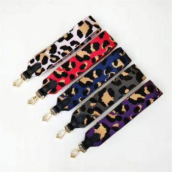 

color Leopard print nylon Webbing bag strap belt 5cm width DIY bag replace handle Customizable length