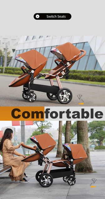 New Twins Baby Stroller 2 In 1,poussette Double Jumeaux,shell Double  Stroller,luxury Baby Carriage,leather Stroller,folding Pram - Mutiple  Stroller - AliExpress