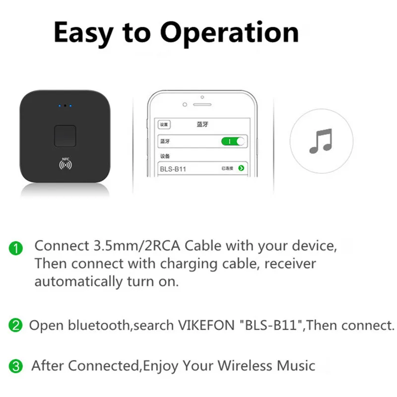 Bluetooth 5 0 Receiver NFC Wireless Adapter APTX HIFI Car Stereo Audio Receiver 3 5mm AUX 2RCA For Speaker Headphone Auto On OFF