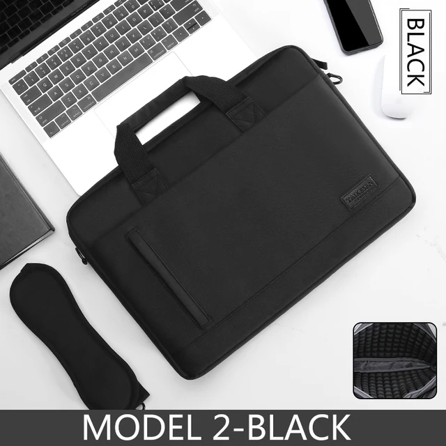Laptop bag Sleeve Case Shoulder handBag Notebook pouch Briefcases For 13 14 15 15.6 17 inch Macbook Air Pro HP Huawei Asus Dell MODEL 2-BLACK
