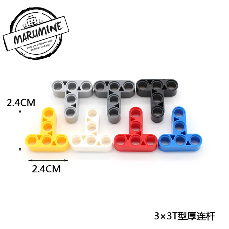 MARUMINE 50 шт./лот Technic Liftarm прямые блоки техника для закручивания строительных кирпичей набор образовательных игрушек для детей - Цвет: 60484