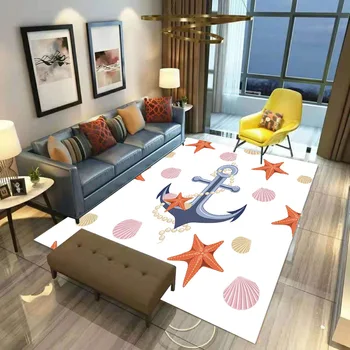 

3D Anchor Carpet Soft Bedroom Rugs Children Play Mat Modern Home Decorative Kids Room Area Rug Carpets for Living Room Custom
