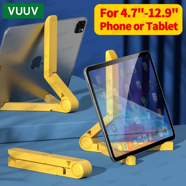 VUUV Desktop Folding Tablet Holder Rau 4.7 mus rau 12.9 nti Universal Txawb Xov Tooj Ntsiav Muag Rau Xiaomi Samsung Huawei iPad Stand 1