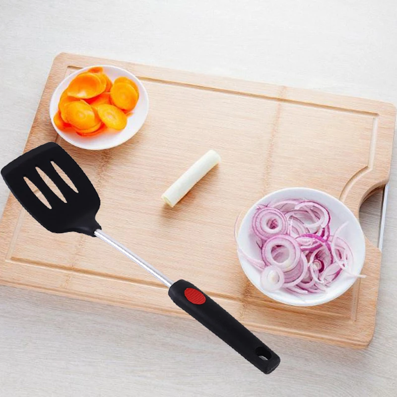 1pc kitchen spoon shovel eggbeater tableware kitchen accessories best selling kitchen stainless steel+ silicone non-stick