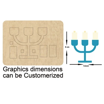 

Candlestick of Three Candles For Decorative Scrapbook Card Making Suitable for Common Die Cutting Machines on the Market