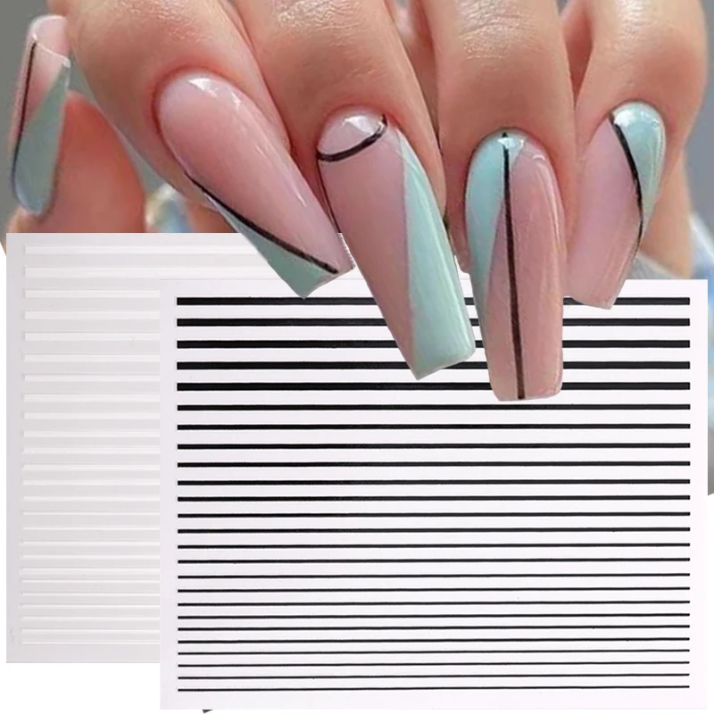 3d Nail Art Stickers Neon Curve Stripe Lines Tips Decals Self Adhesive  Striping Transfer Tape Nail Foil Diy Manicure Accessories - Stickers &  Decals - AliExpress