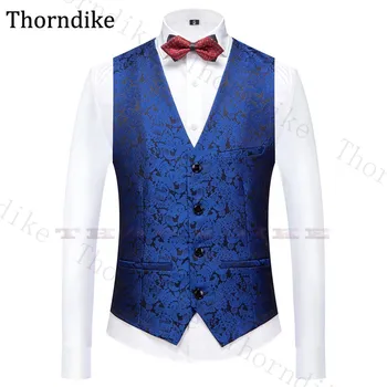 

Thorndike 2020 Suit Jacket Vest Mens Dress Wedding Waistcoat V-neck Sleeveless Slim Mens Suit Vests Fashion Groom Wear Suit Vest
