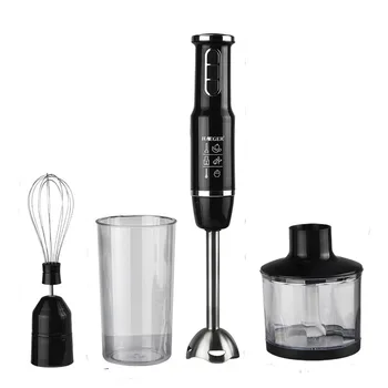 

4-in-1 Stainless Steel Immersion Hand Stick Blender Mixer Vegetable Meat Grinder 500ml Chopper Whisk 800ml Smoothie Cup
