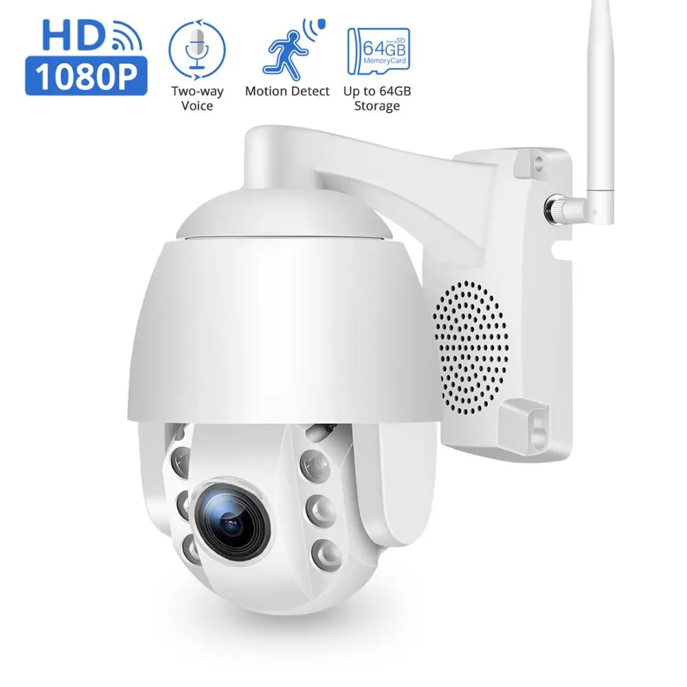 Скоростная купольная IP-камера BESDERSEC 2 5 дюйма PTZ Wi-Fi 1080P 5-кратный зум/4 мм