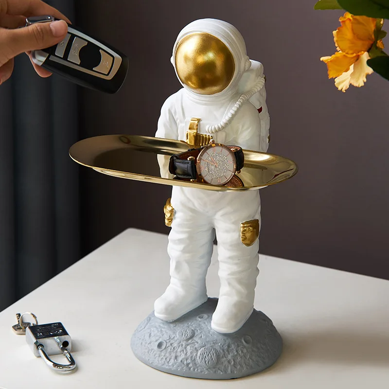 

Креативный поднос для ключей входа в астронавт, украшение для гостиной, обеденного стола, ТВ, кабинета