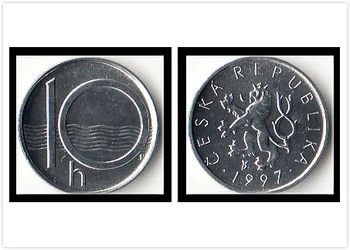 

Czech Republic 10 Haleru Coins Eu Old Edition European Original Coin New