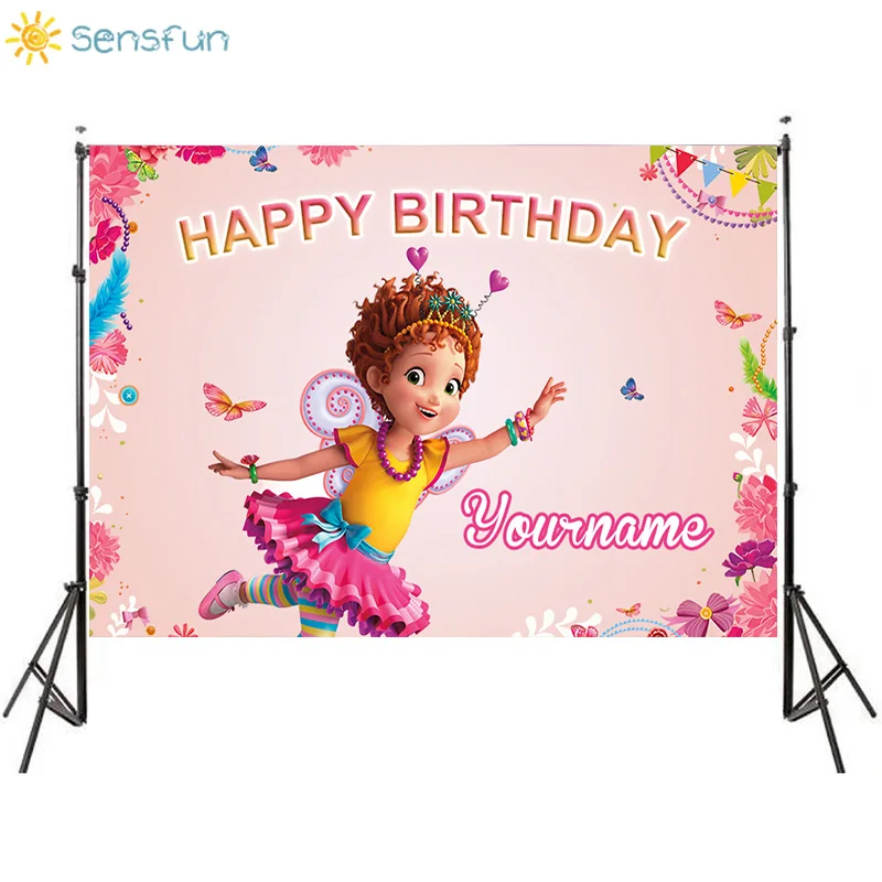 Sensfun мультфильм Девочка День рождения фотографический фон Бабочка Фея тема фото