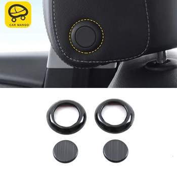 

CARMANGO Car Accessories Neck Head Pillow Button Stainless Cover Trim Frame Sticker Interior Decoration for Audi Q5 FY 2017-2020